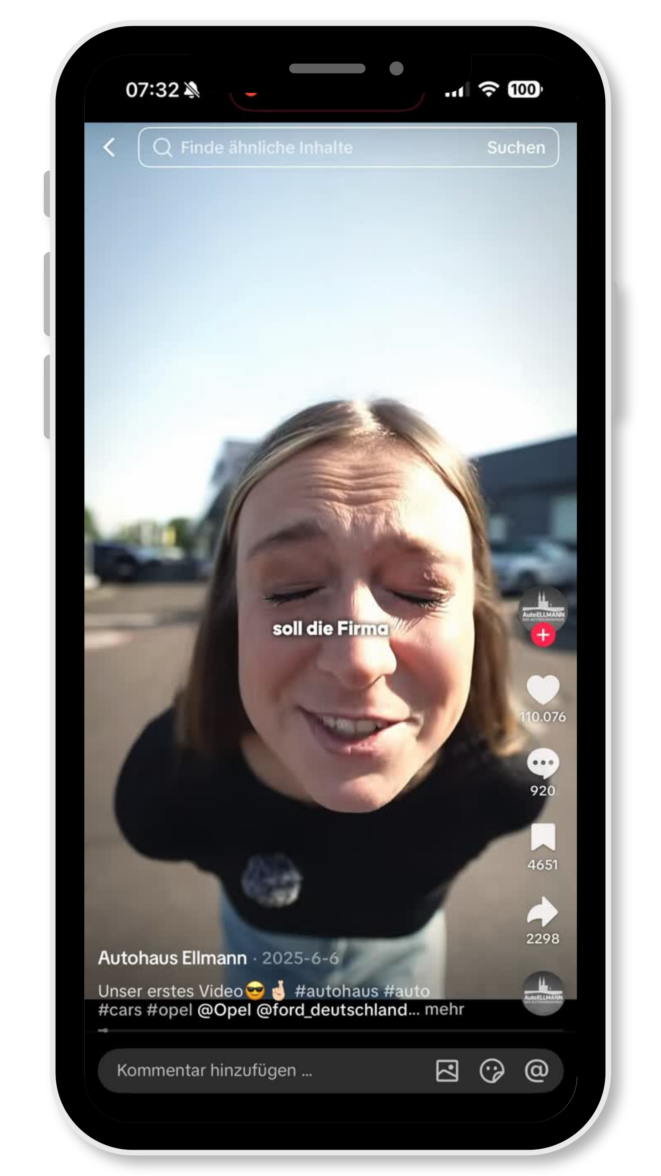 Autohaus Ellmann TikTok Referenz