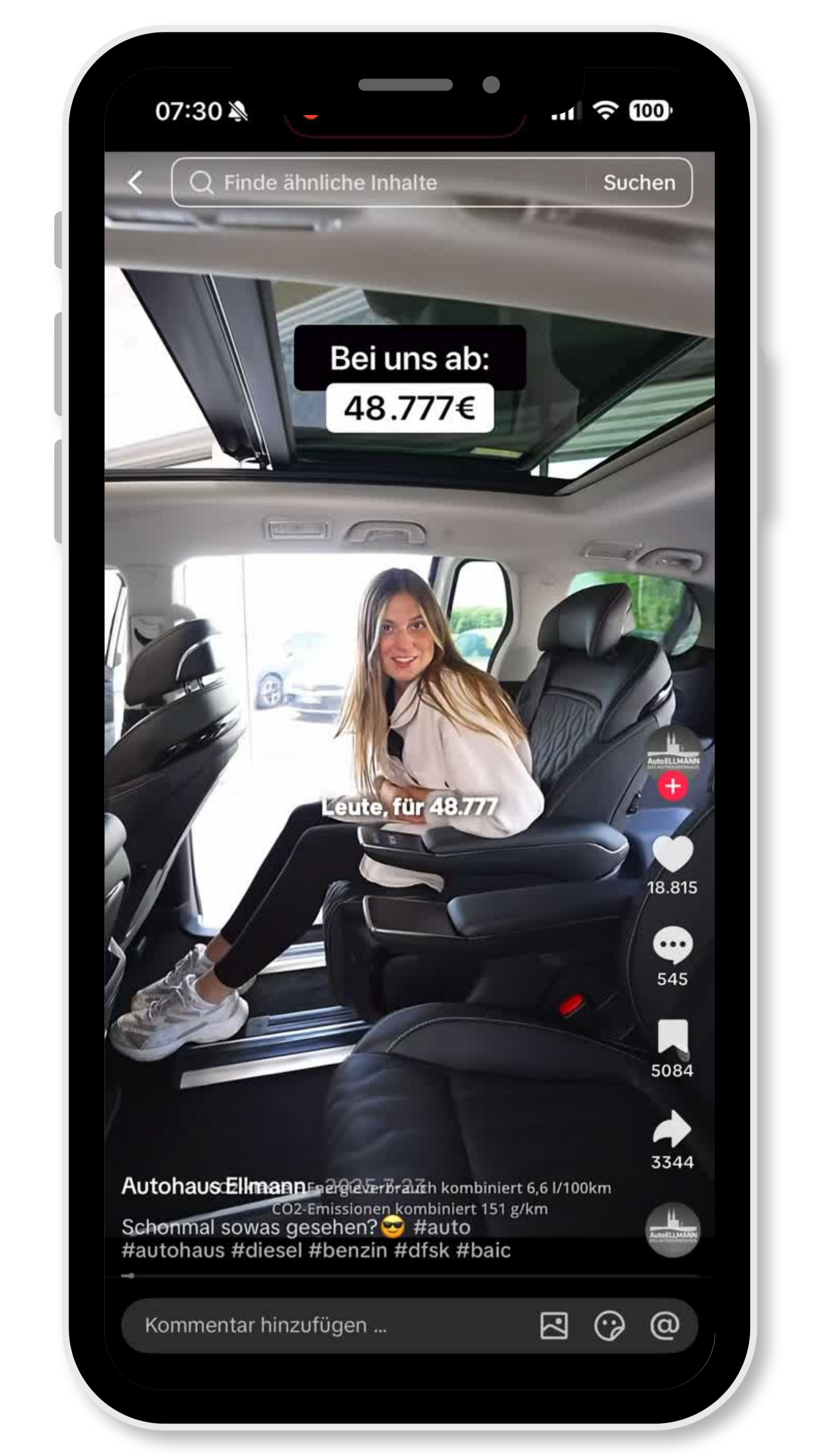 Autohaus Ellmann TikTok Referenz