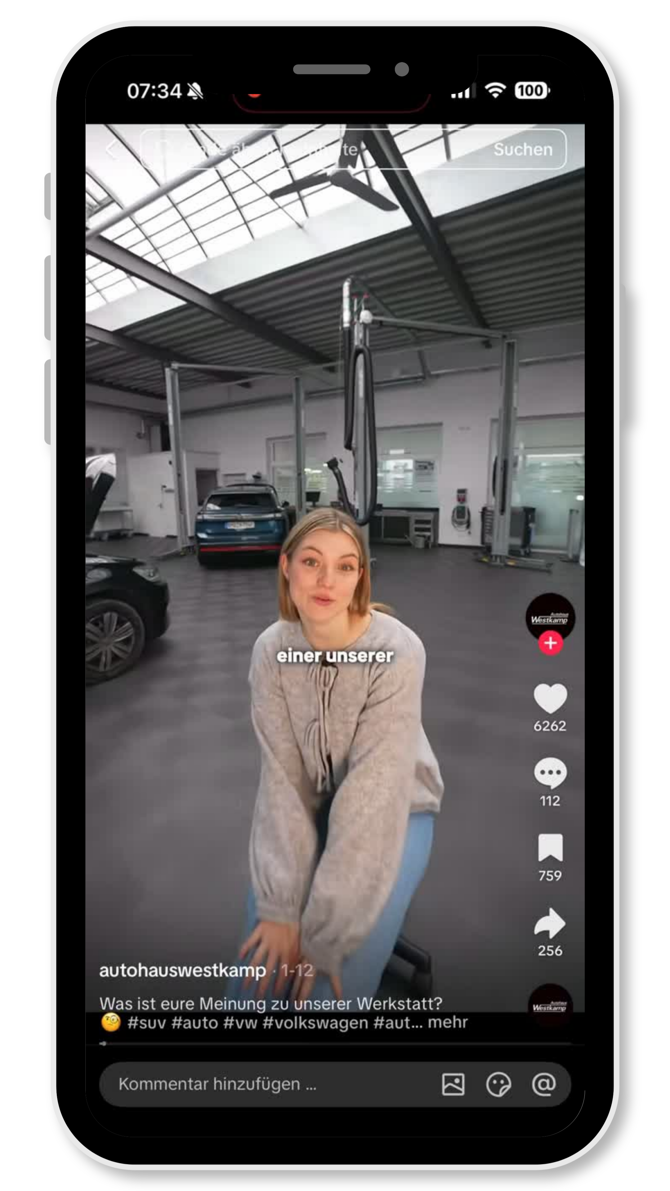 Autohaus Westkamp TikTok Referenz